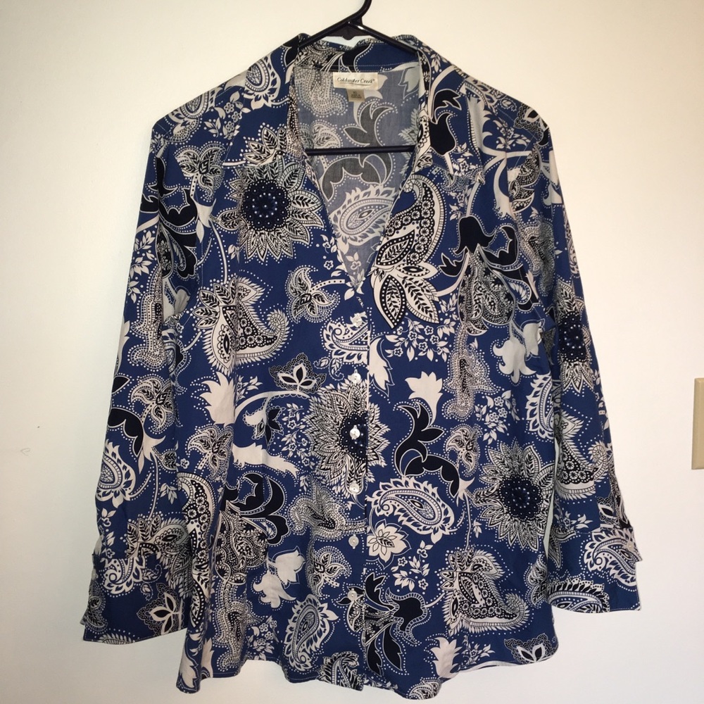 Coldwater Creek Floral Pattern Top Size XL